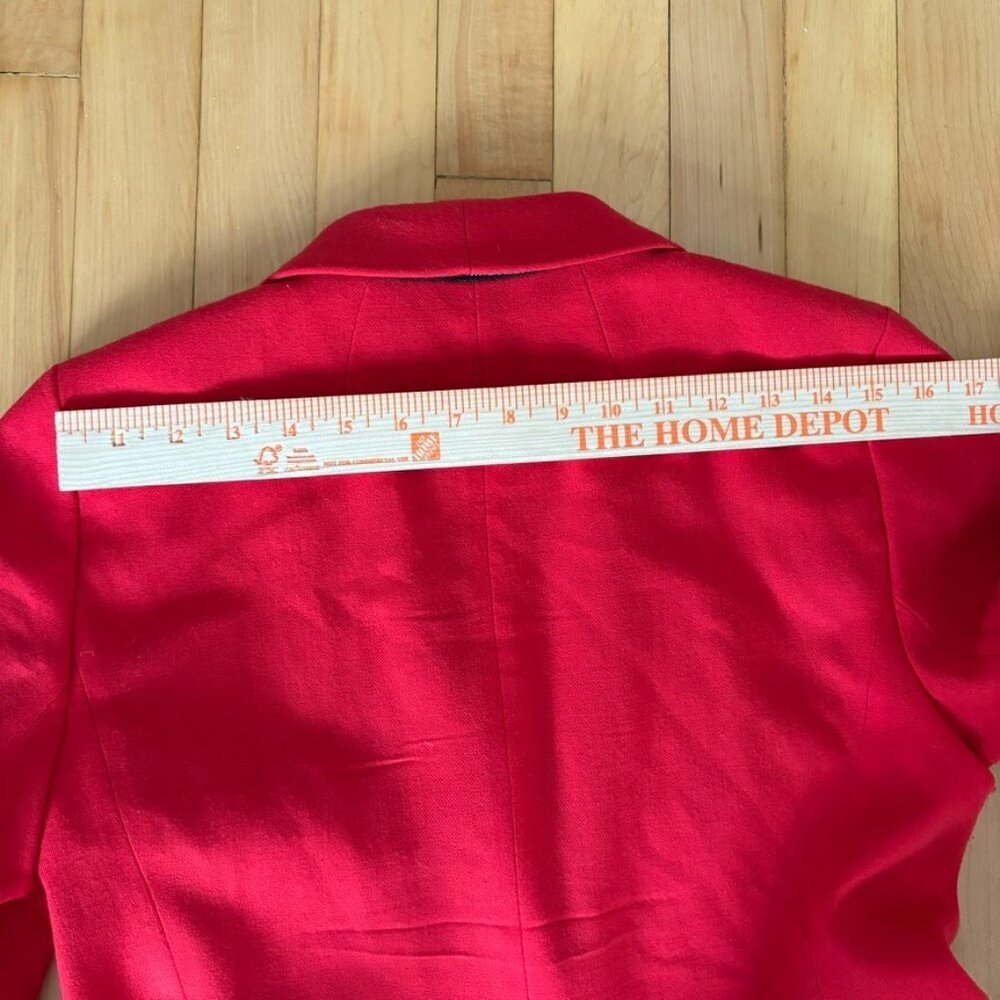 J. Crew Parke Blazer Women's 6 Red Wool blend Preppy Schoolboy Old Money Lined - Picture 14 of 14
